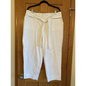 Ann Taylor Loft Size 14 Modern Crop Womens White Denim Capri Pants